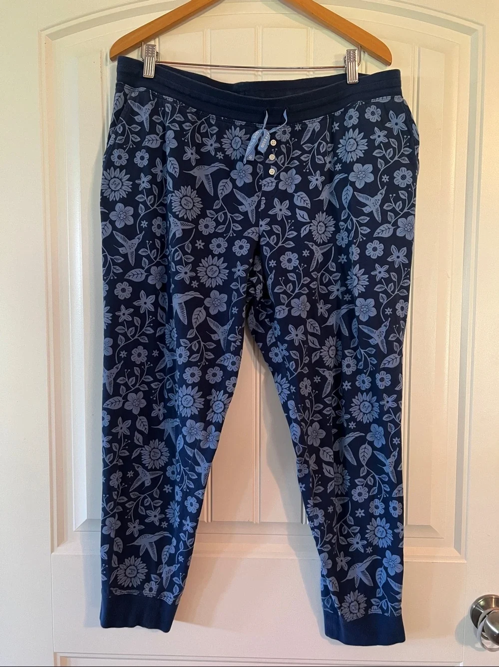 Life Is Good Navy Blue Floral Jogger Pants